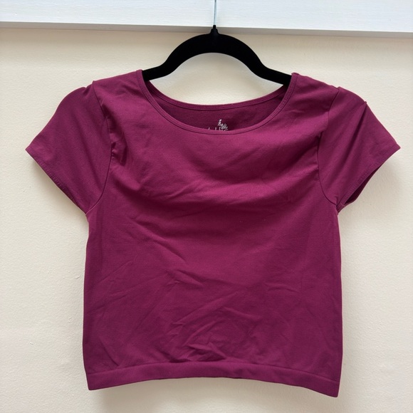 Free People Plum Short Sleeve Top - Picture 1 of 6